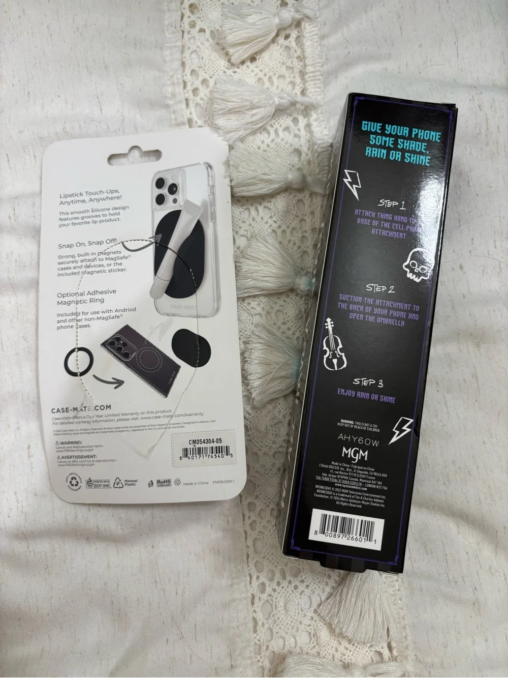 Nyx/Wednesday Collab Phone Umbrella and Lip Gloss Holder Bundle